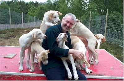 Stewart with Runyan Pups