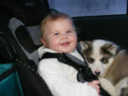 Sasha Ainsworth and her pup 