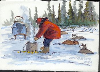 Cooking the dogs' supper
