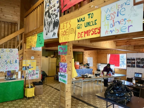 The community of Ambler on the upper Kobuk River, population 264, is one of the busiest checkpoints on the race trail. The community of Ambler on the upper Kobuk River, population 264, is one of the busiest checkpoints on the race trail.