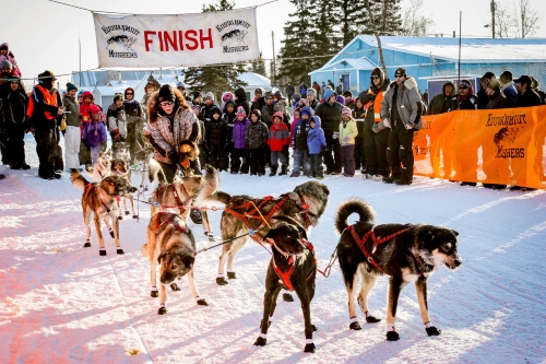 Image at top: file photo: past Iditarod champion Jeff King with his team in Shungnak during the 2015 Kobuk 440. Photo: Francesca Fenzi, KNOM.