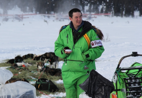 Ryan Redington claimed victory in the 2019 Kobuk 440 on Sunday morning, pulling into Kotzebue with six dogs in harness just after midnight.