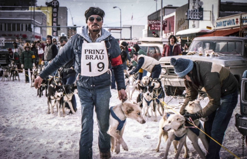 Huslia Hustler George Attla at the Fur Rendezvous World Championship races in Anchorage. Photo courtesy of Rob Stapleton