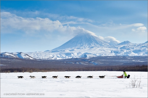 Kamchatka is sometimes referred to as the ‘Land of Fire and Ice’ with active volcanoes alongside glaciers.