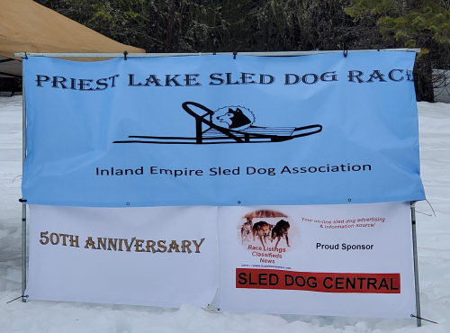 Banner for the Priest Lake Sled Dog Race