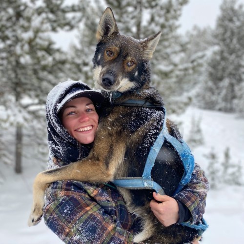 Samantha LaLonde is pictured with her dog Dalzell. (contributed)