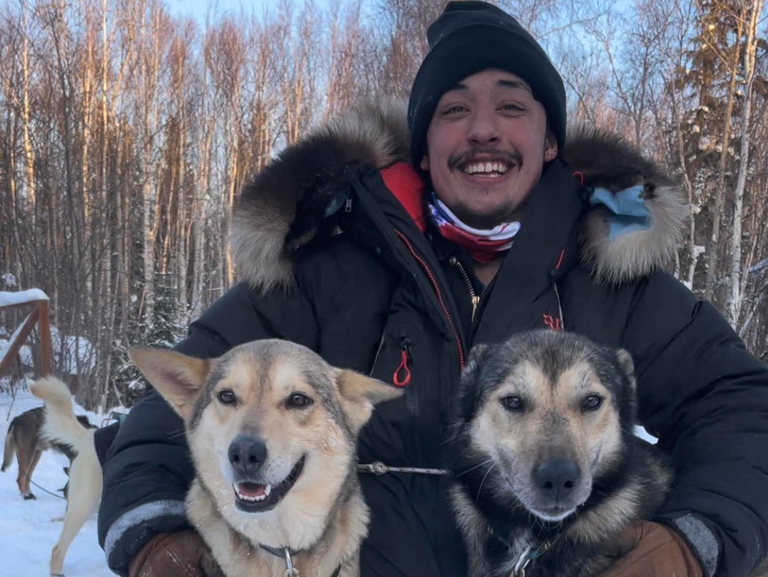 Iditarod Trail Sled Dog Race musher Bailey Vitello, during his rookie run in the 2023 Iditarod. | Article: Tegan Hanlon, Alaska Public Media - Image: Courtesy Bailey Vitello Iditarod Trail Sled Dog Race musher Bailey Vitello, during his rookie run in the 2023 Iditarod. | Article: Tegan Hanlon, Alaska Public Media - Image: Courtesy Bailey Vitello