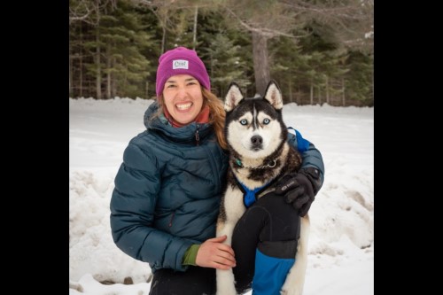 Sonia Kaminski, and her dog, Willow, are keeping entertained with a new winter sport called, Skijoring.Ayano Hodouchi-Dempsey Sonia Kaminski, and her dog, Willow, are keeping entertained with a new winter sport called, Skijoring.Ayano Hodouchi-Dempsey